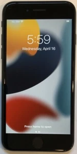 TESTED USED GSM UNLOCKED BLACK iPhone SE 2020, 128GB A2275 MXCH2LL/A iOS 15.4.1 - Picture 1 of 12
