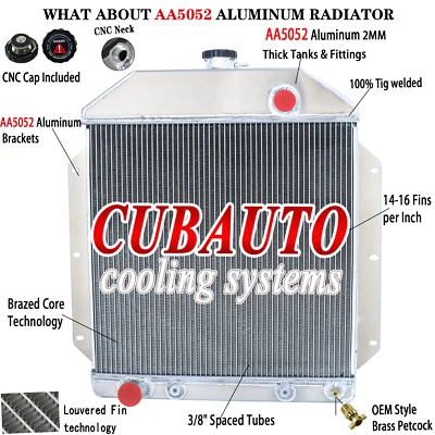 4Row Radiator for 1949-1953 Ford Cars Club Crestline Country Sedan Ford V8 Foto 1 de 4