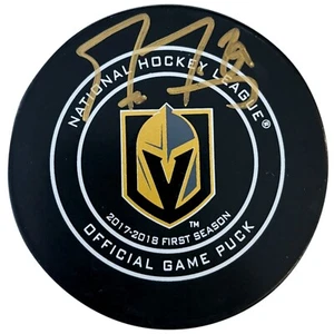 Marc-Andre Fleury Autografo Vegas Golden Knights Ufficiale 2017 Puck JSA Firmato - Foto 1 di 3