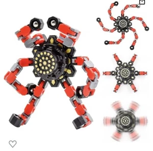 Deformable Spin Top Fidget Spinner Transformable Gyro Robot Antistress 7 Total - Picture 1 of 6