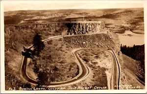 Vintage Rowena Loops Columbia River Highway Oregon ODER RPPC Echtfoto Postkarte - Bild 1 von 2