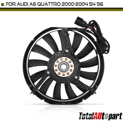 Conjunto de ventilador empujador condensador de aire acondicionado con cubierta para Audi A6 Quattro 2000-2004 S4 S6 Foto 1 de 4