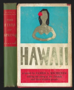 2 x James Michener HB Books + Hawaii + Fires of Spring First Edition - Picture 1 of 6