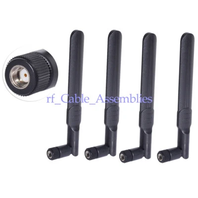 4-Pack Dual Band WiFi 2.4GHz 5GHz 8dB MIMO RP-SMA Antenna for ASUS TP-Link Fenvi - image 1 of 4