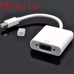 NEW Thunderbolt Mini Display Port to VGA Cable Adapter Converter For Macbook Air - Picture 1 of 6