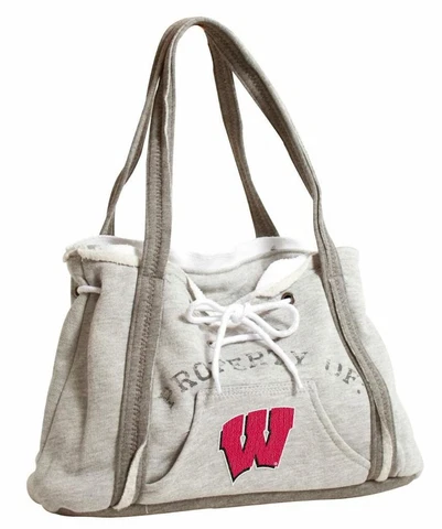 Wisconsin Badgers Hoodie Purse [NEW] NCAA Bag Shell Clutch Fleece Sweatshirt Cover