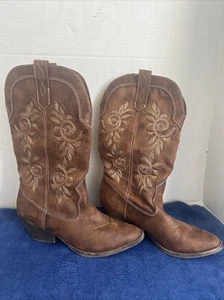Rampage Ram-Vida 429105 Womens Mid Shaft Brown Western Rodeo Boot Size 8 - Picture 1 of 10