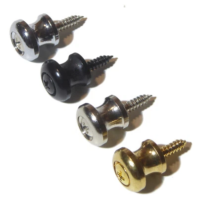 BLACK DOG MUSIC Small guitar, mandolin, Banjo or Ukulele Strap Pin Chrome Black Gold Nickel