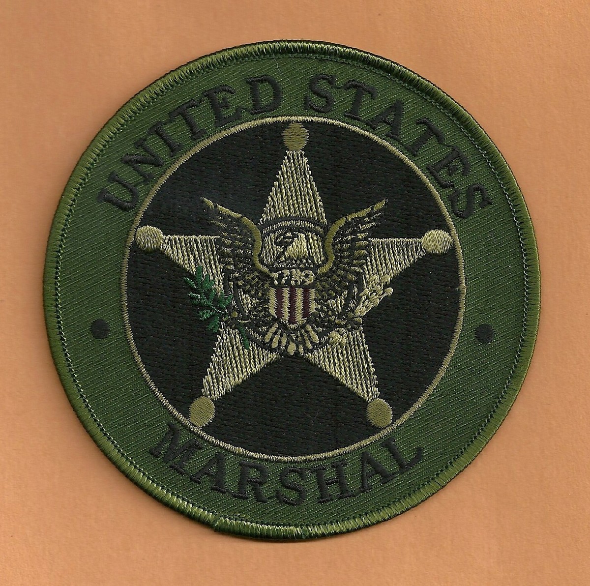 usマーシャル パッチ Amazon | ワッペンパッチUSマーシャルU.S.MARSHAL丸型 RG