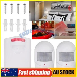 Wireless PIR Sensor Driveway Garage Security Motion Sensor 2 Alarm & 1 Receiver - Picture 1 of 13