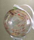 Hand Blown Art Glass Ball Ornament Multicolor 4"