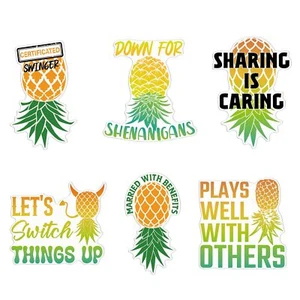 6 Pack Upside Down Pineapple Magnet for Cruise Door Stateroom Car Bumper Truck - Picture 1 of 6