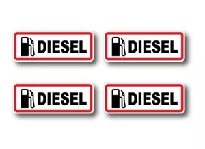 4 x DIESEL-ONLY--Sticker-popular-Red-and-Black fuel stickers popular - Picture 1 of 1