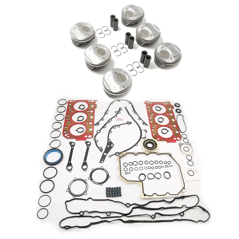 Engine Overhaul Rebuild Pistons Gaskets Kit For Porsche Macan Panamera S V6 3.0T — 第 1/4 张图片