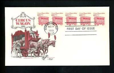 US FDC #2452 Artmaster 1990 Syracuse, NY Transportation Circus Wagon - Image 1 of 2