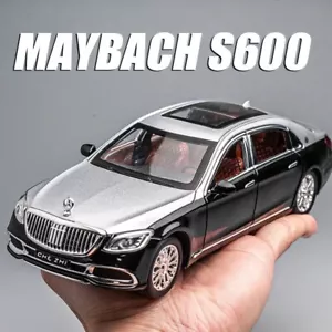 1:24 Mercedes Benz Maybach S600 Car Model Alloy Diecast Toy Vehicle Sound Light - Picture 1 of 8