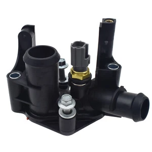 NEW THERMOSTAT COOLANT FLANGE W/ SENSOR FOR FORD FOCUS C-MAX FIESTA 7M5G8K556AC - Picture 1 of 11
