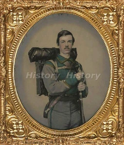FOTOGRAFÍA DE GUERRA CIVIL Soldado no identificado en uniforme confederado - Imagen 1 de 1