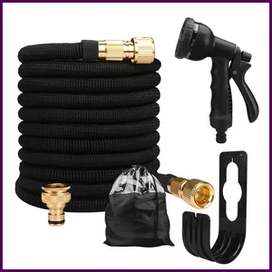 Manguera de agua de jardín extensible doble conector metálico carrete de PVC de alta presión Magic - Imagen 1 de 26