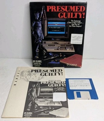 Presumed Guilty! Vintage Computer Game PC 3.5" DIskette, Box and Manual - Image 1 of 4