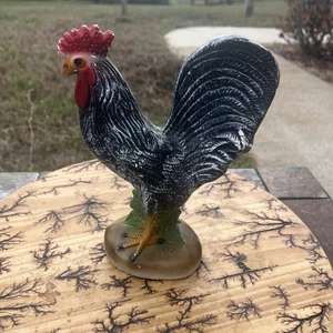 Vintage Holz Figur Schwarz Hahn Made In Mexico - Bild 1 von 6