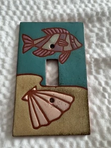 Vintage Ceramic Single Switch Wall Plate Cover Hummingbird - Bild 1 von 2