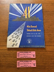 1954 Detroit Auto Show Program Brochure Ford Buick 41st Annual Advert Tickets - Bild 1 von 8