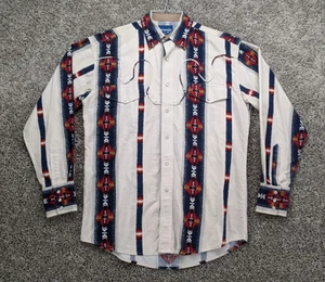 Camisa de Colección Wrangler Western Mediana Suroeste Azteca Perla Snap Bushpopper - Imagen 1 de 11