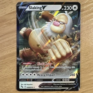 Holo Slaking V 058/078 Ultra Rare Pokemon GO Pokemon TCG NM - Picture 1 of 12