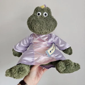 "Vestido y velo con etiqueta Bear Factory Frog Princess juguete suave vintage de 11""" - Imagen 1 de 8