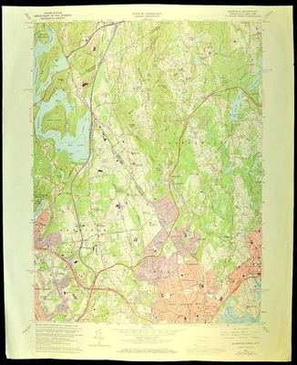 Port Chester Map of Rye New York Glenville Connecticut Greenwich Pemberwick - Image 1 of 4