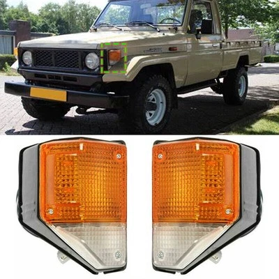 Pair For Toyota Land Cruiser FJ70 FJ75 1985 1986-1996 Corner Turn Signal Light - Image 1 of 4