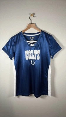 NFL Team Apparel Indianapolis Colts Women's Blue Lace Up Jersey XL - Image 1 of 4