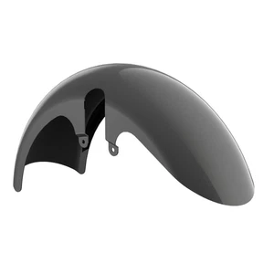 Black Quartz 18" Wide Fat Tire Front Fender For Harley Touring 14-23 - Picture 1 of 5