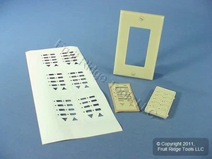 Leviton Ivory Color Change Kit for 3-Address Dimmer Controller w/Labels DCK4A-CI - Picture 1 of 5
