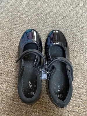BNWT Next School Girls Shoes Size 4.5 Black - Image 1 of 4
