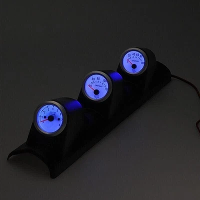 2-inch Car Triple Gauge Tachometer RPM Water Temp Oil Pressure Meter Part Kit Foto 1 de 4