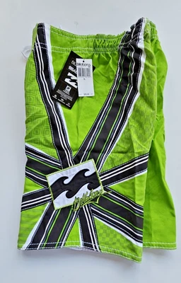 Boardshorts Billabong Little Boys 6/L verde lima negro nuevos con etiquetas Foto 1 de 4