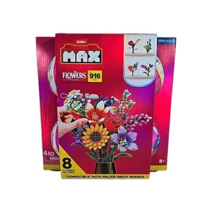 Zuru Max Flowers Collection Ziegelbaukästen, sortiert 4 Stück, 916 Teile - Bild 1 von 7