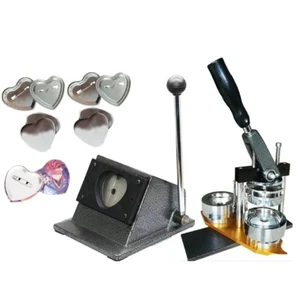 New Manual Heart Shape Magnet Badge Making Machine 57*53mm for DIY Decoration - Picture 1 of 13