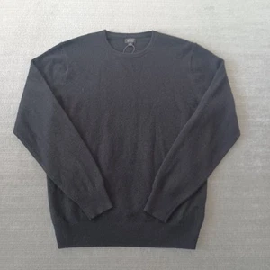 J.Crew Sweater Mens Medium Black Cashmere Crew Neck Lightweight Casual - Picture 1 of 8