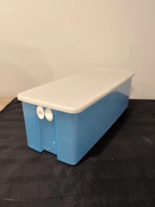 Tupperware FridgeSmart XL Fruit & Vegetable Fridge Storage Blue #3995 w/3996 Lid - Picture 1 of 3