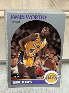 James Worthy 1990-91 NBA Hoops Basketball #163 Los Angeles Lakers Lot of 35 - Picture 1 of 3