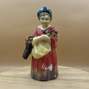 RARA FIGURA ANTIGUA DE CERÁMICA DE CELULOSA 'WADE' 'CHICA FRESA' AÑOS 20 ESTAMPADA - Imagen 1 de 7