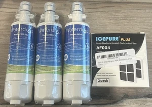 3 Waterdrop WD-F32 Water Filters & 2 ICEPURE Plus Carbon Filter (New & Sealed) - Picture 1 of 3