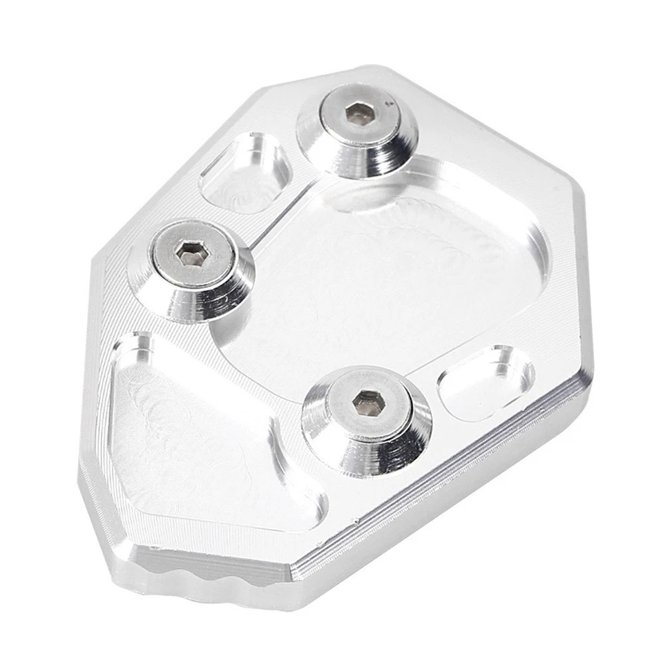 Almohadilla de placa de extensión de soporte lateral para BMW S1000RR 2010-14 11 12 13 plateada Foto 1 de 2