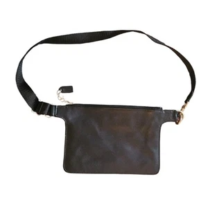 Coach Schwarz Leder Gürteltasche Crossbody Verstellbarer Riemen Gold Hardware - Bild 1 von 7