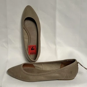 FRYE REGINA Leather Pointed Toe Ballet Flats Women’s Size 7 Tan Shoes - Picture 1 of 12