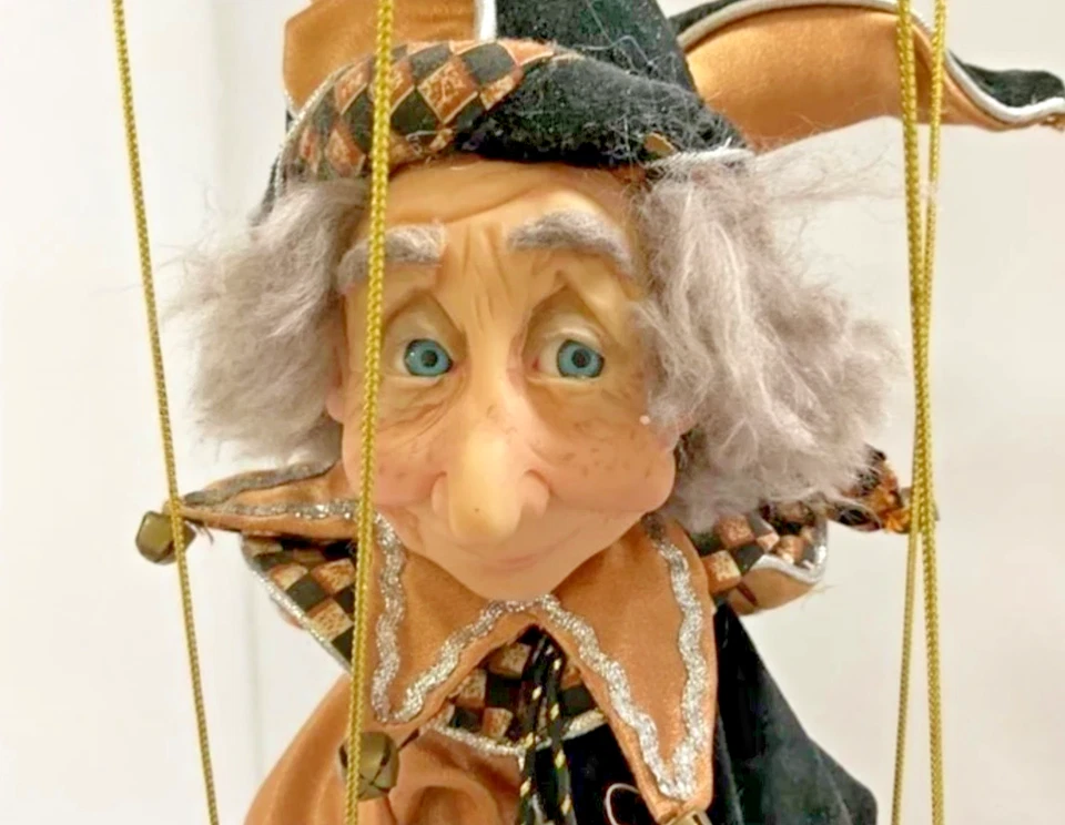 Кукла-марионетка ручной работы JKC 2003 — фигурка Шута — 22 дюйма — Artisan Crafted — Mi - Изображение 1 из 4