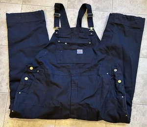 Carhartt 104393 BLK Loose Fit Overall Black Quilt Lined Firm Duck Insulated 3XL - Bild 1 von 13